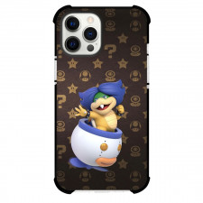 Super Mario Ludwig Von Koopa Phone Case For iPhone And Samsung Galaxy Devices - Ludwig Von Koopa Pattern Art Brown Background