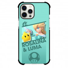 Super Mario Phone Case For iPhone and Samsung Galaxy Devices - Super Mario Rosalina And Luma Smash Bros Cyan Background