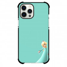 Super Mario Rosalina Phone Case For iPhone and Samsung Galaxy Devices - Rosalina Standing On Cyan Background