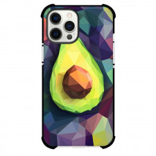 Food Avocado Phone Case For iPhone Samsung Galaxy Pixel OnePlus Vivo Xiaomi Asus Sony Motorola Nokia - Avocado Mosaic On Dark Mosaic Purple Green Gradient Background