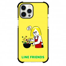 LINE Friends James Phone Case For iPhone Samsung Galaxy Pixel OnePlus Vivo Xiaomi Asus Sony Motorola Nokia - James Cooking Yellow Background