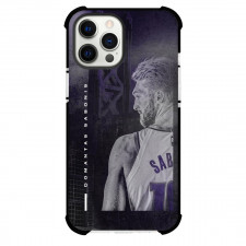 NBA Domantas Sabonis Phone Case For iPhone Samsung Galaxy Pixel OnePlus Vivo Xiaomi Asus Sony Motorola Nokia - Domantas Sabonis Back Grayscale