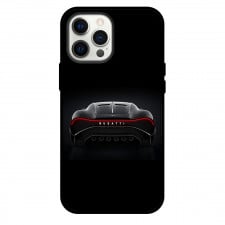 Buggati Phone Case For iPhone Samsung Galaxy Pixel OnePlus Vivo Xiaomi Asus Sony Motorola Nokia - Bugatti La Voiture Noire Rear On Black Background