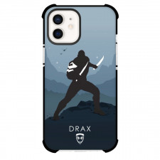 Marvel Guardians Of The Galaxy Drax The Destroyer Phone Case For iPhone And Samsung Galaxy Devices - Drax Holding Weapon Poster Silhoutte