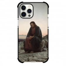Ivan Kramskoi Christ in The Wilderness Phone Case For iPhone and Samsung Galaxy Devices - Christ in The Wilderness Painting Realism Artwork