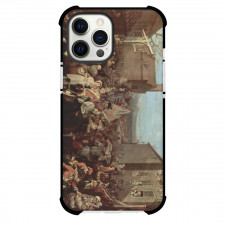 William Hogarth The March of The Guards Phone Case For iPhone and Samsung Galaxy Devices - The March of The Guards Painting Rococo Artwork