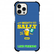 LINE Friends Sally Phone Case For iPhone Samsung Galaxy Pixel OnePlus Vivo Xiaomi Asus Sony Motorola Nokia - Sally Super Mighty Run Poster On Blue Background
