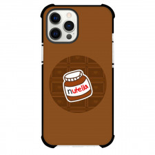 Nutella Phone Case For iPhone Samsung Galaxy Pixel OnePlus Vivo Xiaomi Asus Sony Motorola Nokia - Nutella Jar Illustration On Circle Brown Background