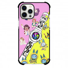 Yo-Kai Watch Phone Case For iPhone Samsung Galaxy Pixel OnePlus Vivo Xiaomi Asus Sony Motorola Nokia - Hailey Anne Thomas And USA Pyon On Pink Yellow Background