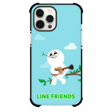 LINE Friends Moon Phone Case For iPhone Samsung Galaxy Pixel OnePlus Vivo Xiaomi Asus Sony Motorola Nokia - Moon Playing Guitar Sitting On A Tree Branch