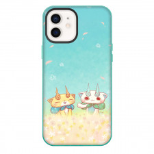 Yo-Kai Watch Phone Case For iPhone Samsung Galaxy Pixel OnePlus Vivo Xiaomi Asus Sony Motorola Nokia - Komajiro And Komasan Cute Art On Blue Background