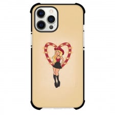 Sabrina Carpenter Phone Case For iPhone Samsung Galaxy Pixel OnePlus Vivo Xiaomi Asus Sony Motorola Nokia - Sabrina Carpenter Retro Cartoon On Heart Shape Beige Background