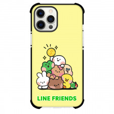 LINE Friends Phone Case For iPhone Samsung Galaxy Pixel OnePlus Vivo Xiaomi Asus Sony Motorola Nokia - LINE Friends Minimalist Art On Yellow Background