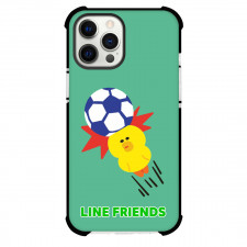 LINE Friends Sally Phone Case For iPhone Samsung Galaxy Pixel OnePlus Vivo Xiaomi Asus Sony Motorola Nokia - Sally Playing Football On Cyan Background