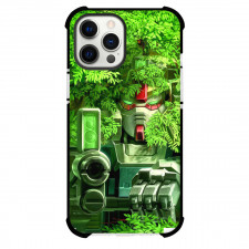 Gundam MS Team Phone Case For iPhone Samsung Galaxy Pixel OnePlus Vivo Xiaomi Asus Sony Motorola Nokia - Ground Type Green Leaves Pattern Character Art