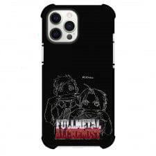 Fullmetal Alchemist Phone Case For iPhone And Samsung Galaxy Devices - Edward Elric Alphonse Elric Smiling Pencil Illustration Art