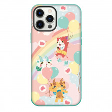 Yo-Kai Watch Phone Case For iPhone Samsung Galaxy Pixel OnePlus Vivo Xiaomi Asus Sony Motorola Nokia - Yo-Kai Watch Character Holding Balloon Cartoon Art On Pink Background