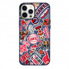 NBA Atlanta Hawks Phone Case For iPhone Samsung Galaxy Pixel OnePlus Vivo Xiaomi Asus Sony Motorola Nokia - Hawks Mania Sticker Collage Logos