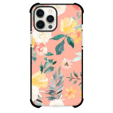 Caturday Floral Coral Phone Case For iPhone and Samsung Galaxy Devices - Caturday Floral Coral Pattern Art