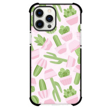 Flat Cactus Pattern Phone Case For iPhone and Samsung Galaxy Devices - Flat Cactus Pattern Art