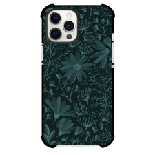Flowers and Leaves Phone Case For iPhone and Samsung Galaxy Devices - Dark Flowers and Leaves Vector Art