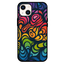 Psychodelic Rainbow Hearts Phone Case For iPhone and Samsung Galaxy Devices - Psychodelic Rainbow Vector Art