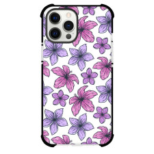 Purple Floral Phone Case For iPhone and Samsung Galaxy Devices - Purple Floral Pattern Art
