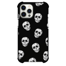 Vintage Skull Pattern Phone Case For iPhone and Samsung Galaxy Devices - Vintage Skull Pattern Black And White