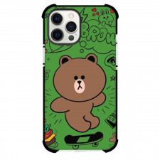 LINE Friends Brown Phone Case For iPhone Samsung Galaxy Pixel OnePlus Vivo Xiaomi Asus Sony Motorola Nokia - Brown On Green Poster
