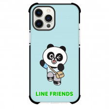 LINE Friends Pangyo Phone Case For iPhone Samsung Galaxy Pixel OnePlus Vivo Xiaomi Asus Sony Motorola Nokia - Pangyo Standing On Blue Background