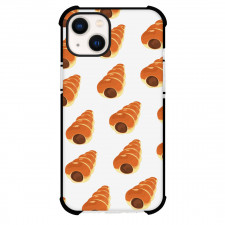 Food Pattern Phone Case For iPhone Samsung Galaxy Pixel OnePlus Vivo Xiaomi Asus Sony Motorola Nokia - Chocolate Cornet Illustration Pattern Art On White Background