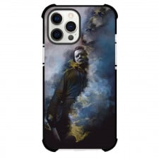 Halloween Michael Myers Phone Case For iPhone And Samsung Galaxy Devices - Portrait Smoke Background