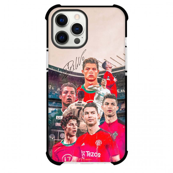 Cristiano Ronaldo Phone Case For iPhone Samsung Galaxy Pixel OnePlus Vivo Xiaomi Asus Sony Motorola Nokia Cristiano Ronaldo 7 Portrait Transformation Phone Case Center