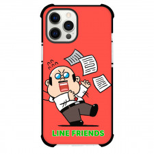 LINE Friends Boss Phone Case For iPhone Samsung Galaxy Pixel OnePlus Vivo Xiaomi Asus Sony Motorola Nokia - Boss Where Are You Hold My Hand Poster Red Background