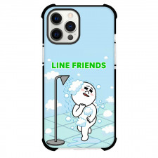 LINE Friends Moon Phone Case For iPhone Samsung Galaxy Pixel OnePlus Vivo Xiaomi Asus Sony Motorola Nokia - Moon Taking Shower Poster