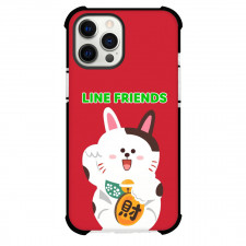 LINE Friends Cony Phone Case For iPhone Samsung Galaxy Pixel OnePlus Vivo Xiaomi Asus Sony Motorola Nokia - Cony Standing On Red Background
