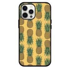 Food Pattern Phone Case For iPhone Samsung Galaxy Pixel OnePlus Vivo Xiaomi Asus Sony Motorola Nokia - Pinapple Pattern Art On Yellow Background
