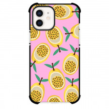 Food Pattern Phone Case For iPhone Samsung Galaxy Pixel OnePlus Vivo Xiaomi Asus Sony Motorola Nokia - Passion Fruit Illustration Pattern Art On Pink Background