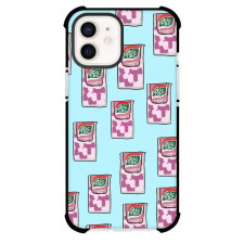 Food Pattern Phone Case For iPhone Samsung Galaxy Pixel OnePlus Vivo Xiaomi Asus Sony Motorola Nokia - Tic Tac Drawn Pattern Art On Skyblue Background
