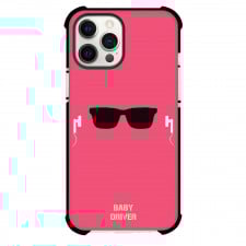 Baby Driver Phone Case For iPhone and Samsung Galaxy Devices - Baby Driver Pink Minimalist Poster