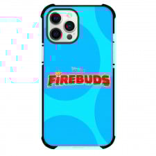 FireBuds Phone Case For iPhone And Samsung Galaxy Devices - FireBuds Logo On Blue Background