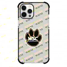 Wayne State College Wildcats Phone Case For iPhone and Samsung Galaxy Devices - Wayne State College Wildcats College Football Medley Monogram Wordmark