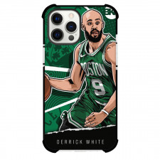 NBA Derrick White Phone Case For iPhone Samsung Galaxy Pixel OnePlus Vivo Xiaomi Asus Sony Motorola Nokia - Derrick White Dribble Tongue Out Portrait Illustration