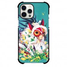 Princess Mononoke San Case For iPhone Samsung Galaxy Pixel OnePlus Vivo Xiaomi Asus Sony Motorola Nokia - San Oil Painting On Cyan Background