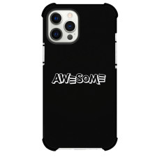Awesome Phone Case For iPhone and Samsung Galaxy Devices - Awesome Text Quote On Black Background