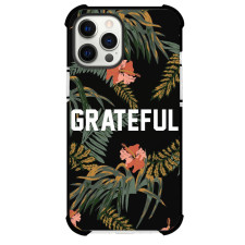Grateful Phone Case For iPhone and Samsung Galaxy Devices - Grateful Text on Floral Background