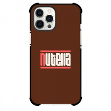 Nutella Phone Case For iPhone Samsung Galaxy Pixel OnePlus Vivo Xiaomi Asus Sony Motorola Nokia - Nutella Lettering Series On Brown Background