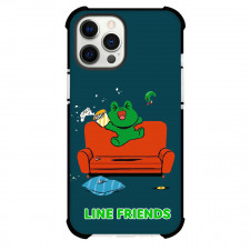 LINE Friends Leonard Phone Case For iPhone Samsung Galaxy Pixel OnePlus Vivo Xiaomi Asus Sony Motorola Nokia - Leonard Shouting On Sofa Poster