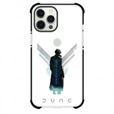Dune Phone Case For iPhone and Samsung Galaxy Devices - Dune Paul Atreides Silhouette Poster White Background